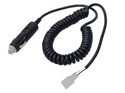 curled DC cord with cigarette lighter adapter
